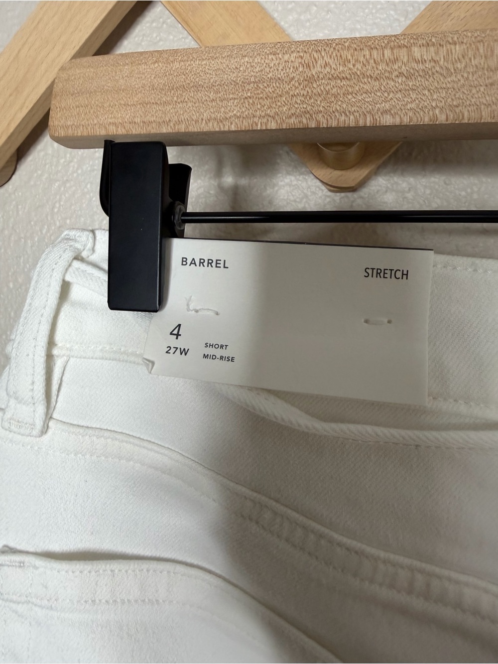 NWT AE American Eagle White Barrel Jeans Sz 4S - Picture 7 of 9